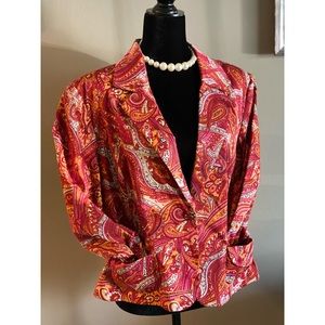 RETRO RED BLAZER SIZE 18 WORTHINGTON